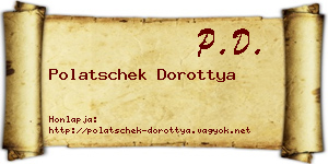 Polatschek Dorottya névjegykártya