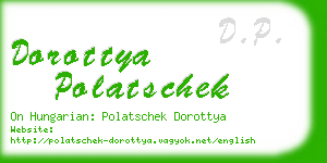 dorottya polatschek business card